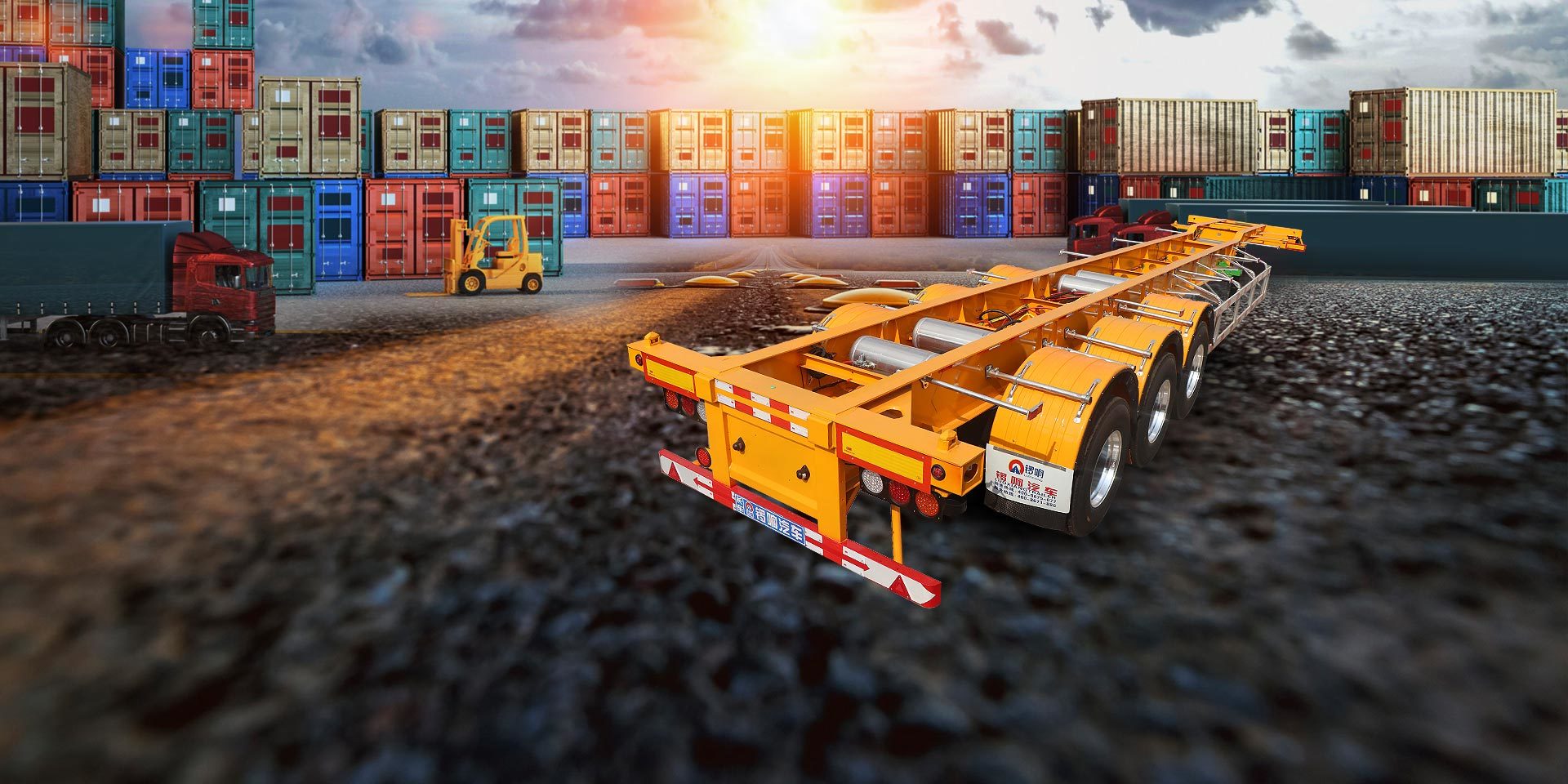 Camion de transport de squelette